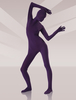 Charmant vêtement de zentai violet unicolore en soie de lycra enveloppé Déguisements Halloween