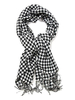 Écharpe en coton à motif pied de poule en écharpe pour hommes