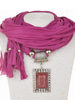 Écharpe Fringe Pendentif Echarpes Collier