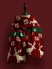 Écharpe Motif De Noël De Qualité Rouge Cadeau Noël