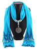Écharpe oblongue Boho Fringe Pendant Scarves