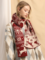 Écharpe Pour Femme Motif De Noël Hiver Chaud Accessoire