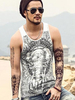 Chars de vêtements pour hommes T-shirts & Tanks Hommes Tank Tank Singlet Casual Cold Cold imprimé Coupe régulière Haut d\