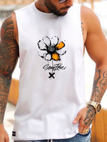 Chars de vêtements pour hommes T-shirts et réservoirs Décontracté Tank pour hommes Chic Joyau Cold imprimé Coupe régulière Haut d\