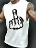Chars de vêtements pour hommes T-shirts et réservoirs Décontracté Tank pour hommes Chic Joyau Cold imprimé Coupe régulière Haut d\