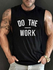 Chars de vêtements pour hommes T-shirts et réservoirs de réservoirs décontractés pour hommes Chic Joyau Col imprimé Coupe régulière Noir Summer Top