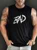 Chars de vêtements pour hommes T-shirts et réservoirs de réservoirs pour hommes Chic Cold Cold imprimé Régulier Fit Noir Summer Top