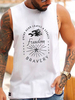 Chars de vêtements pour hommes T-shirts et réservoirs de réservoirs pour hommes Chic Joyau Cold imprimé Coupe régulière Top été blanc