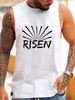 Chars de vêtements pour hommes T-shirts et réservoirs de réservoirs pour hommes Chic Joyau Cold imprimé Coupe régulière Top été blanc
