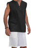 Chars de vêtements pour hommes T-shirts et réservoirs de réservoirs pour hommes V-Col V-Col Fit Fit Black Summer Top