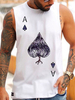 Chars de vêtements pour hommes T-shirts et réservoirs Hommes Casual Hommes Réservoir Chic Joyau Col Imprimé Coupe régulière Top Summer Top