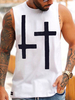 Chars de vêtements pour hommes T-shirts et réservoirs Hommes Casual Hommes Réservoir Chic Joyau Col Imprimé Coupe régulière Top Summer Top