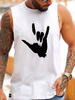 Chars de vêtements pour hommes T-shirts et réservoirs Hommes Casual Hommes Réservoir Chic Joyau Col Imprimé Coupe régulière Top Summer Top