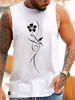 Chars de vêtements pour hommes T-shirts et réservoirs Hommes Casual Hommes Réservoir Chic Joyau Col Imprimé Coupe régulière Top Summer Top