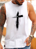 Chars de vêtements pour hommes T-shirts et réservoirs Hommes Casual Hommes Réservoir Chic Joyau Col Imprimé Coupe régulière Top Summer Top