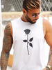 Chars de vêtements pour hommes T-shirts et réservoirs réservoirs pour hommes classiques jeux de col imprimé Coupe régulière Haut d\