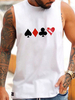 Chars de vêtements pour hommes T-shirts et réservoirs réservoirs pour hommes classiques jeux de col imprimé Coupe régulière Haut d\