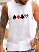 Chars de vêtements pour hommes T-shirts et réservoirs réservoirs pour hommes classiques jeux de col imprimé Coupe régulière Haut d\