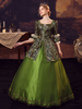 Chasseur vert rétro Costumes robe en Polyester femme Euro-Style Marie Antoinette Costume mascarade robe de bal