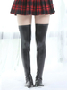 Chaussette Cosplay"idienne en caoutchouc chaussettes de genou pour adultes pour femme noire Déguisements Halloween