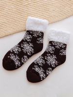 Chaussettes Color Block Marron Foncé