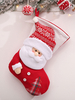Chaussettes de Noël rouges Fibre de polyester Costumes de vacances de Noël