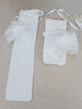 Chaussettes Gothiques Lolita Nœuds Champagne Filets Fleurs Accessoire Polyester