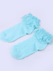 Chaussettes lolita coupe dentelle coton mixte pur bleu Déguisements Halloween