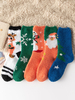 Chaussettes Molleton Orange Motif Noël