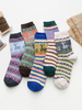 Chaussettes Noël Bleu Laine Géométrique