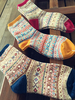 Chaussettes Noël En Coton Mélangé Color Block