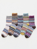 Chaussettes Noël Gris Mélange Poly/Coton Color Block
