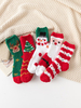 Chaussettes Rouge Polaire Motif Noël