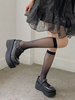 Chaussettes Sweet Lolita Chaussettes Lolita en polyester noir accessoire