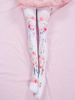 Chaussettes Sweet Lolita Rose Spandex Floral Print Accessoires Lolita