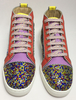 Chaussrues Homme en nubuck avec strass chaussures tendance à lacets