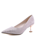 Chaussure à Talons Hautes Fins Escarpin Femmes avec Bout Pointu Imprimé Les Fleurs Unicolore Femmes