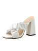 Chaussure à Talons Hautes Pantoufle Sandale Femmes avec Bout Carré à Lacets à Cuir Synthétique Uicolores Femmes