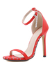 Chaussure à Talons Hautes Sandales Cloutées Femmes à Bout Ouvert à Lacets avec Boucles Unicolore Escarpins Femmes