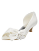 Chaussure de mariée en soie et satin avec noeud
