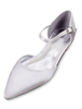 chaussure mariée en soie et satin chaussures de mariée à talon plate avec boucle