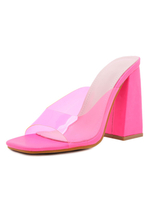 Chaussure Pantoufle à Talons Hautes Escarpins Femmes à Bout Ouvert Vernis Unicolore Escarpins Femmes