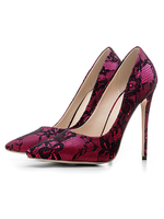 Chaussures à talon aiguavec dentelle de Synthétique cuir