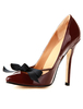 Chaussures à talon haut Escarpins à talon aigu Marron Foncé Bout Pointu en Cuir