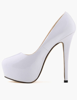 Chaussures à talon haut Femmes 2021 Blanc plate-forme Escarpins