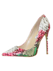 Chaussures à talons à talons aigus en Synthétique et motif serpent mocassin en cuir