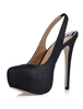 Chaussures à talons aigus sexy brillantes bout à amande