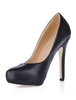Chaussures à talons aigus sexy noires en Synthétique bout amande