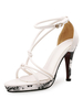 Chaussures à Talons Hautes Fins Sandales avec Plateforme Imprimé Léopard Femmes à Lacets avec Bout Pointu à Cuir Synthétique Unicolore Chaussures à Talons Hautes Fins Sandales