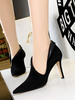Chaussures à talons hauts à bout pointu et bout en V pour femmes